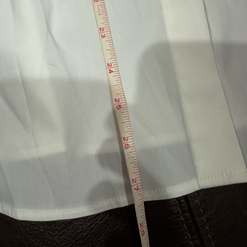 Lafayette 148 New York Crisp White cotton / spandex Button Down Shirt sz 10 - Picture 12 of 13